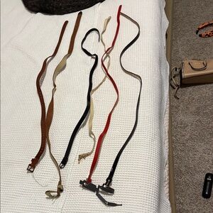 Set of Leather Belts in Various Colors